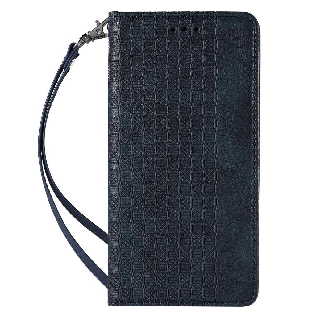 Hurtel Blue Magnetic Wallet Case for Galaxy S22 Ultra
