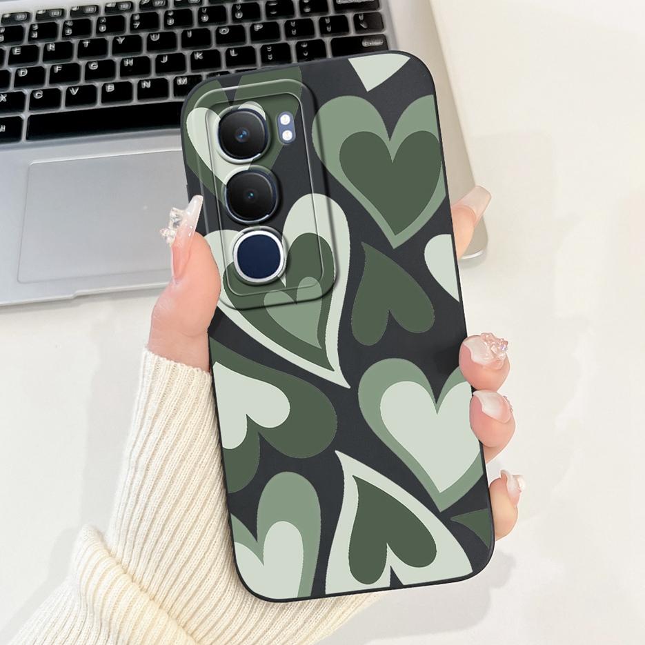 Для Vivo Y19s 4G Чехол V2419 Милый Кот Сетчатый Рисунок Чехол Ударопрочный Мягкий Силиконовый Чехол для Телефона Для Vivo Y19s Y 19 s VivoY19s Fundas