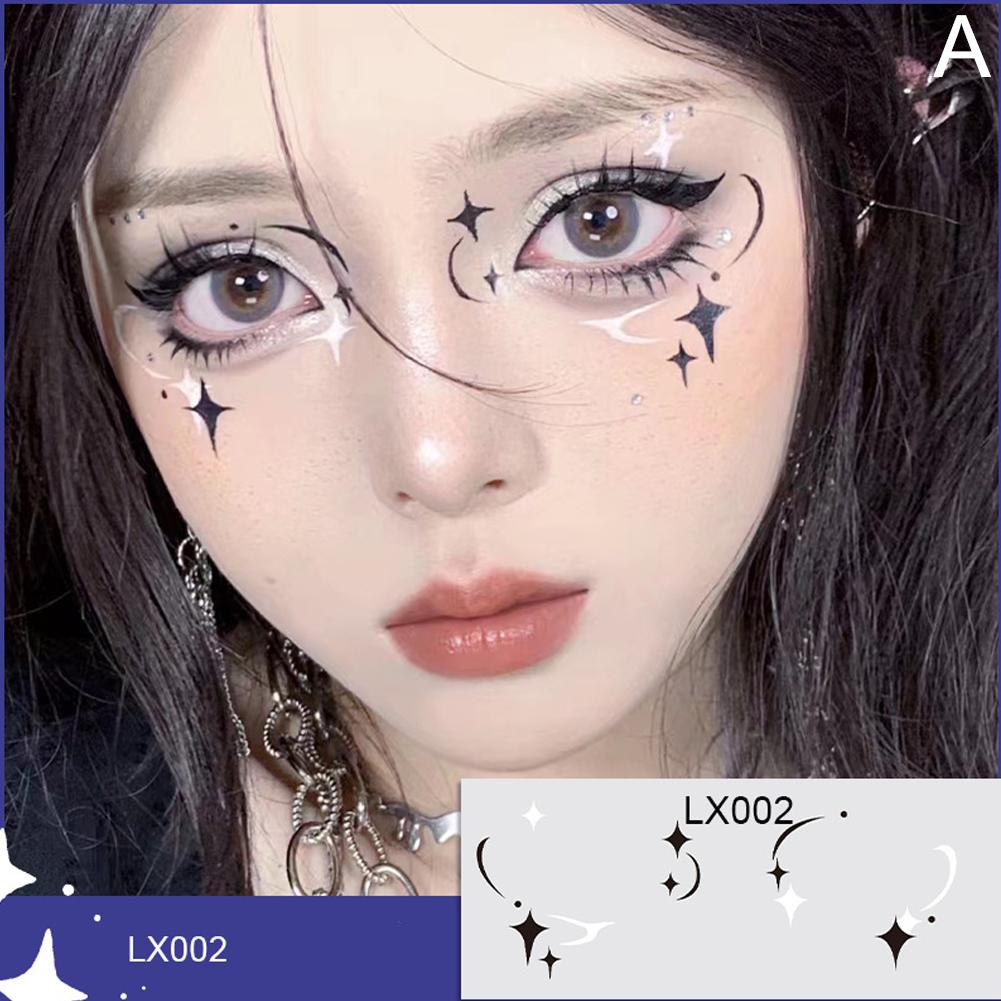 Временная тату-наклейка для румян Сонгкран Тату для лица Тату Звезда Тату для лица Водостойкий макияж M0X9