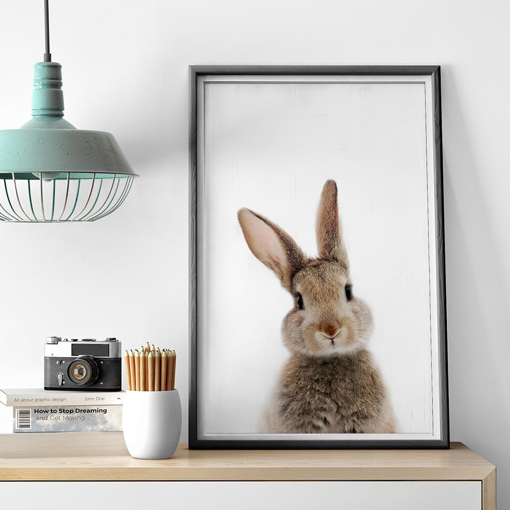 1 шт. Горячая банка Eckart Wow The Animals Rabbit Bubble Gum Art Poster HD Posters Home Room Bar Cafe Decor Art Wall Painting Picture