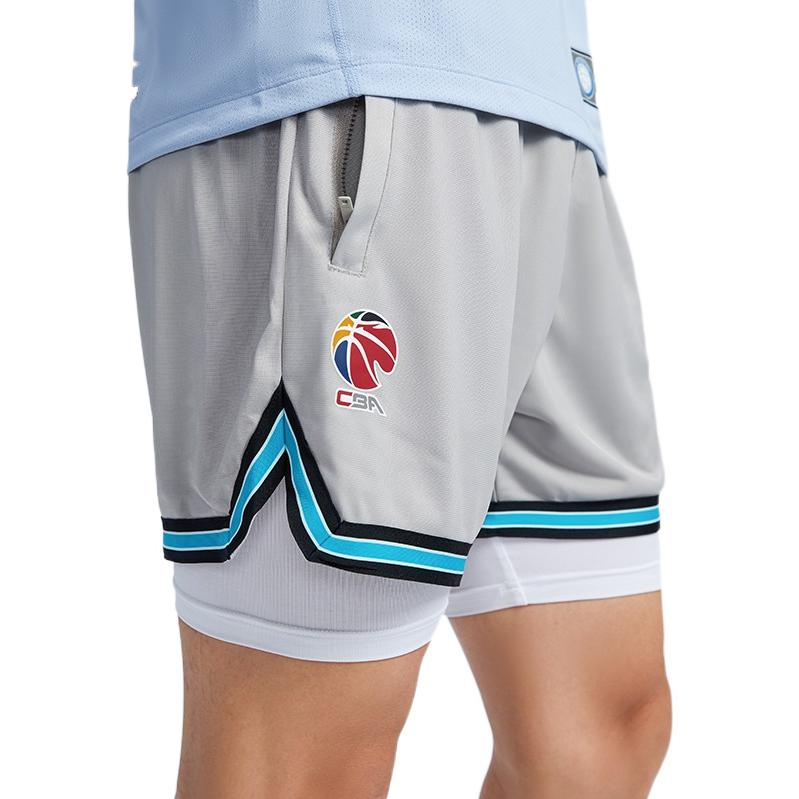 Баскетбольные шорты Li Ning CBA Мужские Серебристо-серые AAPS027-2