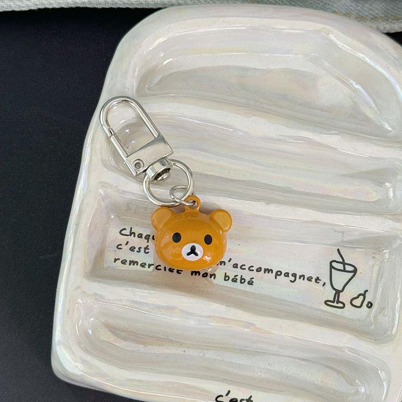 Kawaii Rilakkuma Keychain Japanese Anime Cartoon Pendant Simplicity Bag Mobile Phone Decoration Couple Accessories
