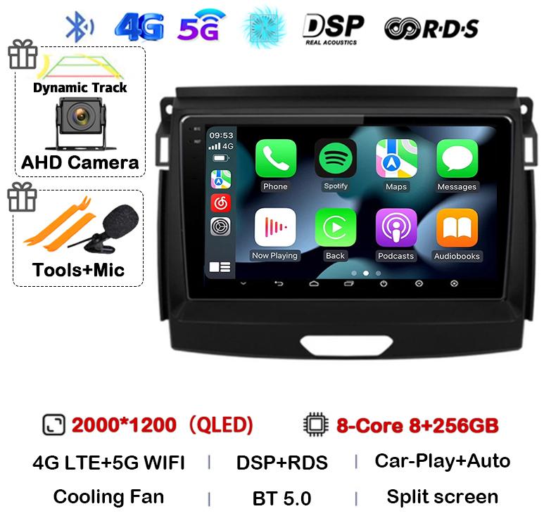 Android 14 Carplay Авто Радио Стерео Для Ford Ranger 2015 2016 2017 2018 2019 2020 GPS Мультимедиа Авторадио Плеер Головное Устройство