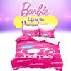 Barbie Floral Bedding Set With Active Dye Printing For Modern Bedroom Decor And Daily Use