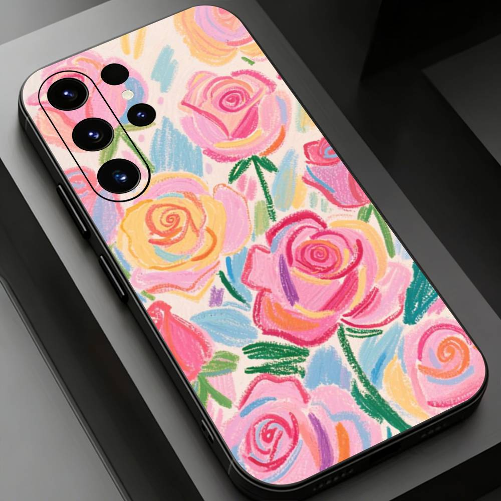 Чехол для телефона 'Маленькие цветы' для Samsung Galaxy S24,25,26,23 22,21,S20 Plus Ultra FE мягкие чехлы-фундасы