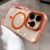 Роскошный магнитный противоударный прозрачный чехол для телефона iPhone 16 14 11 13 12 15 Pro Max Plus Magsafe Wireless Charge Прозрачный чехол
