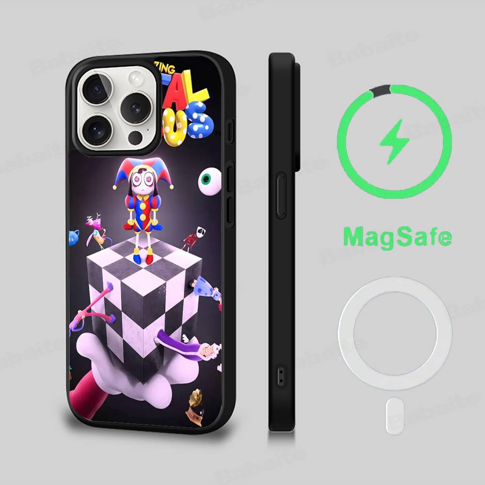 Amazing Digital Circus Phone Case Magnetic Case For IPhone 16 14 13 12 11 15 Pro Max Plus For Magsafe Wireless Charge Cover