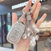 Car For Honda   2024 Civic Accord HR-V Pilot CR-V Smart Remote Key Case Cover Fob Keychain White Diamond TPU 4 Button