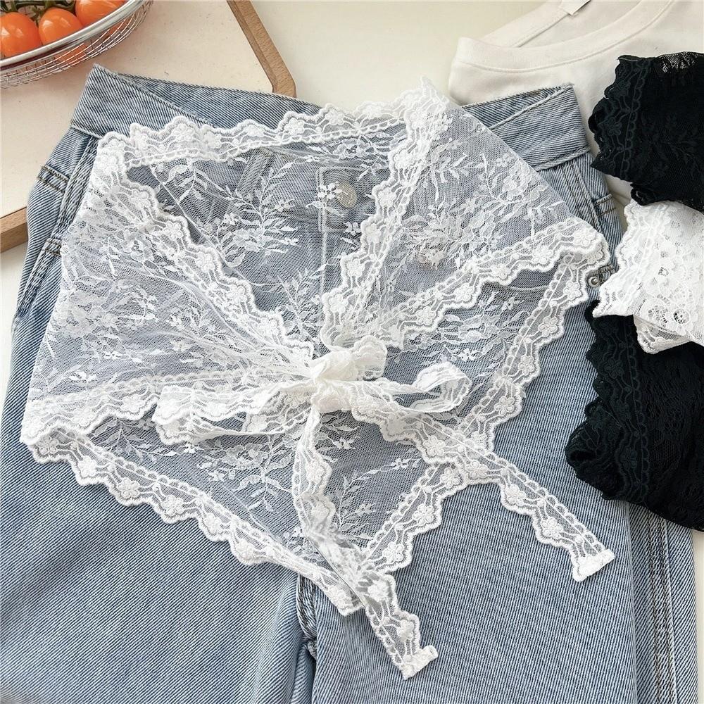 Y2K Triangle Apron Embroidery Outwear Mini Skirt Fashion Waist Scarf  Streetwear