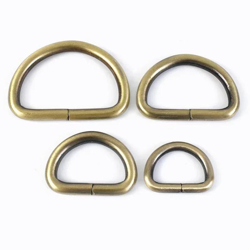 Meetee 10Pcs 13-50mm Metal Buckles Bag Strap O D Ring Buckle Backpack Belt Webbing Dog Collar Loop Clasp DIY Leather Accessories