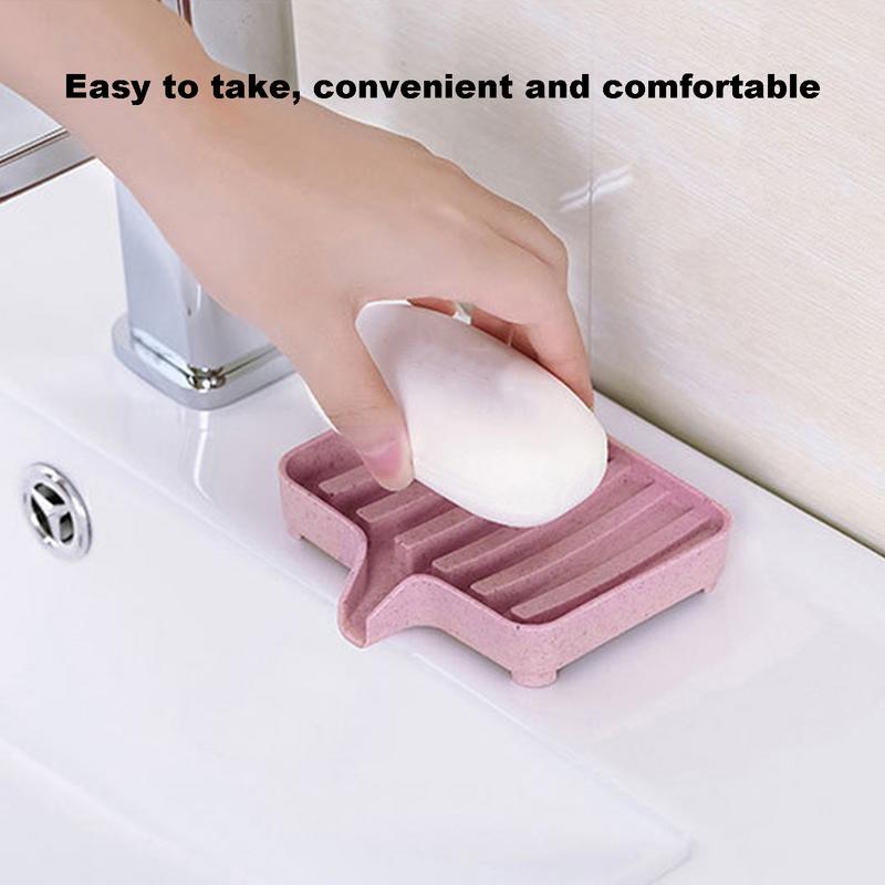 Drain Soap Holder Soap Box Portable Tray Drying Rack for Shower Sponge Container Kitchen Bathroom Accessories