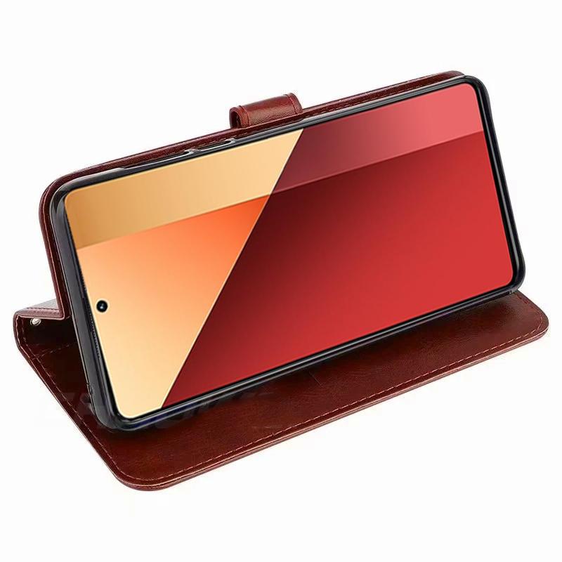 Роскошный кожаный чехол-книжка-бумажник для телефона Xiaomi Redmi Note 13 Note13 Pro Plus Note13Pro Note13ProPlus 4G 5G, чехол-держатель с гнездом для карты памяти
