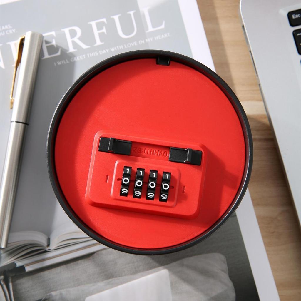 Temporary Key Storage Box for Construction Sites and Dorms with Anti-Theft Lock and Peephole