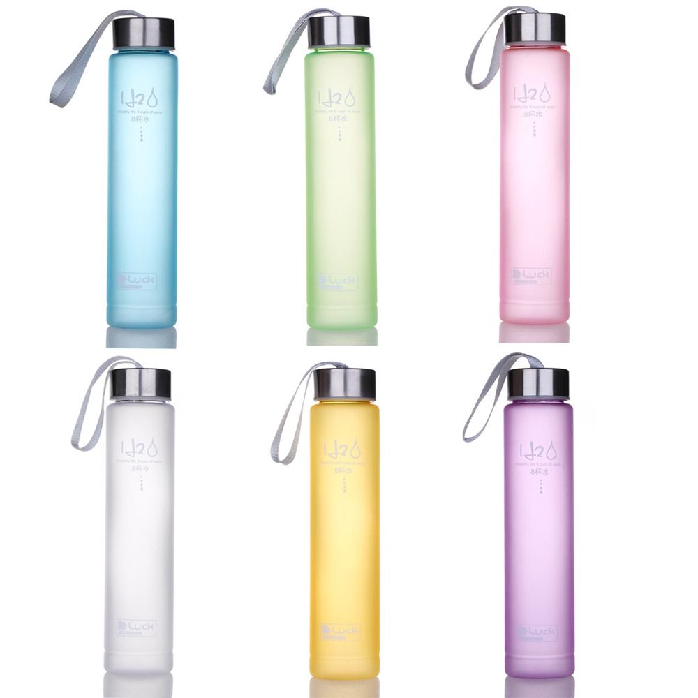 280ML Portable Leak-proof Transparent Plastic Drinking Bottle Water Cup Sport Kettle