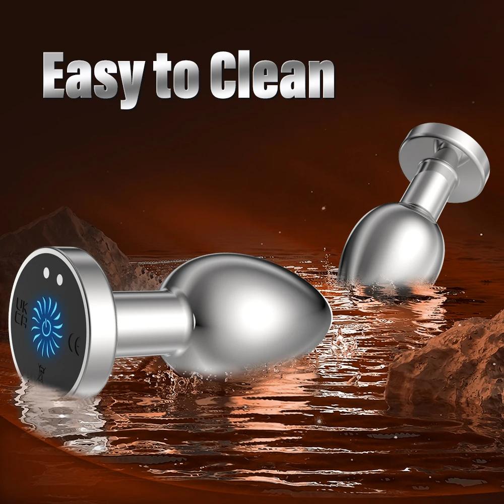 Беспроводной вибратор Женский металлический анальный плаг Беспроводной пульт дистанционного управления Мужской массажер простаты Товары для взрослых Анальная мастурбация Взрослые Секс-игрушки