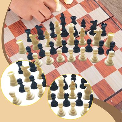 32 шт. Шахматные фигуры Пешки для настольной игры Гладкие Король 3,74 дюйма Шахматные фигуры для профессионалов Детей