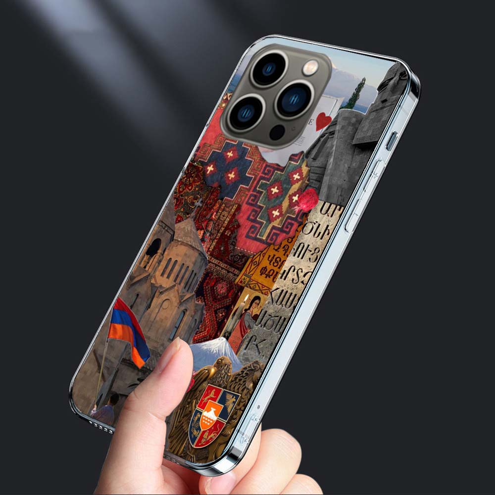 Флаг Армении Паспорт АРТ Чехол для телефона Для iPhone 16E 15 Pro 14 Plus 17E 16 17 Pro Max Air 11 12 13 Mini Ударопрочный Capa Милый C