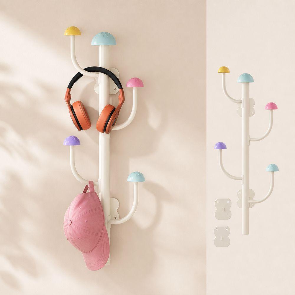Smooth Edge Mushroom Coat Rack Space Saving Wall Hanging Hooks New Wall Coat Rack Entryway Storage