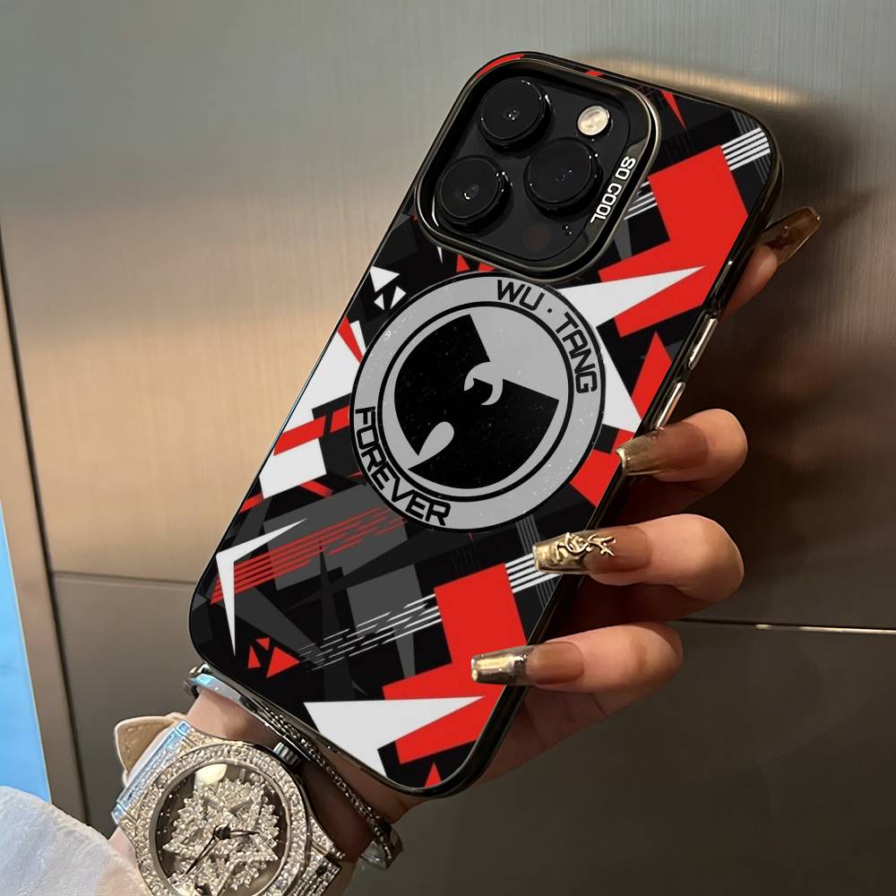Wu-Wu-T-Tang -Clan For iPhone 17 16 15 14 13 12 11 Pro Max XS 17 Air Silicone Colored Silver Bumper Cover