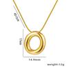 Stainless Steel Gold Color Chunky Alphabet Balloon Bubble Initial Letter Pendant Necklace for Women Charm Necklace Jewelry Gift