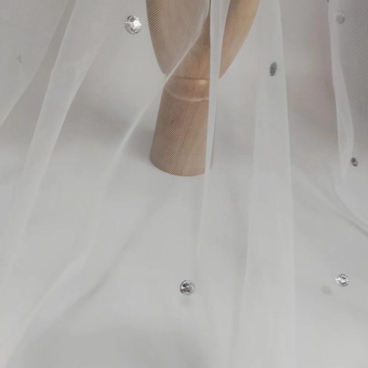 Bachelorette Party Double Layer Tulle Veil with Comb - Short Bridal & Bridesmaid Vintage Pearl Decoration