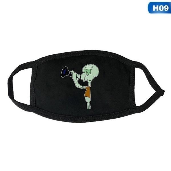 Маска с принтом Губки Боба Квадратные Штаны, моющаяся и многоразовая пылезащитная маска