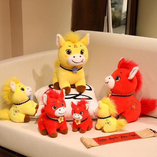 Кукла-лошадь Благоприятное значение Год Лошади Плюшевая игрушка Традиционная зодиакальная тема Лошадь Хорошо