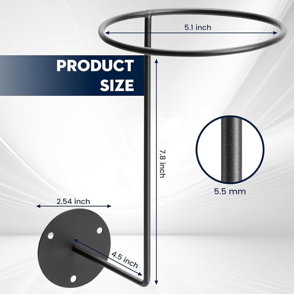 Настенное крепление для шлема - 4 шт. Металлический держатель для мотоциклетного шлема, Прочное стальное настенное крепление для мотоэкипировки, шляп, курток, Компактное гаражное хранение и