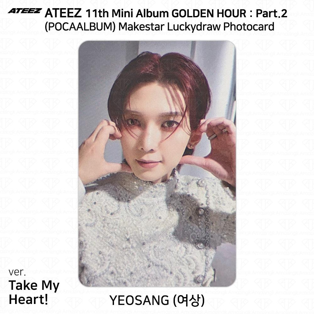 ATEEZ Золотой час. Часть 2. Makestar Pocaalbum Luckydraw Фотокарточка KPOP K-POP