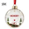 Durable Xmas Tree Decorations 3D Clear Ball Christmas Ornament, Holiday Message Keepsake, Acrylic Seasonal Party Ornaments for Living Room Hanging