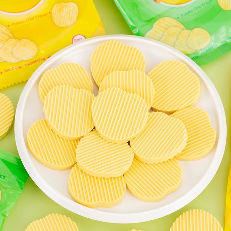 Creative Potato Chip-Shaped Erasers Student Stationery Wholesale End-of-Term Christmas Gifts June 1st Prizes