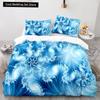 3D Пододеяльник Снежинка Король Королева Романтический Фиолетовый Снежный Пейзаж Комплект Постельного Белья для Детей Подростков Взрослых Рождество Мягкий Чехол для Одеяла