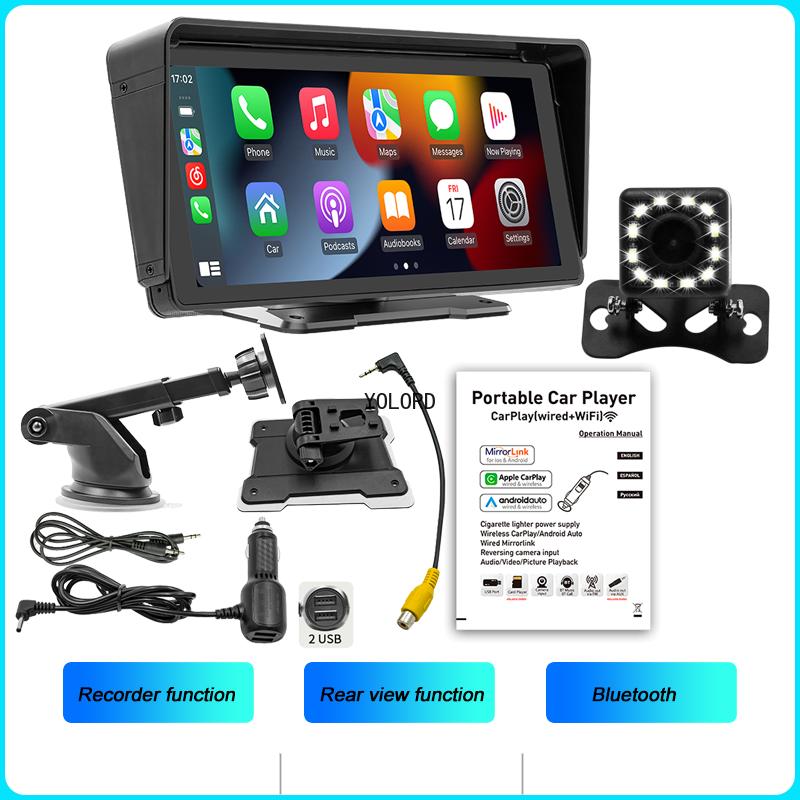 10.26 Inch Carplay MP5 Player Portable BT Touch Screen Wireless Carplay Android Car Radio for Apple Android Video Stereo