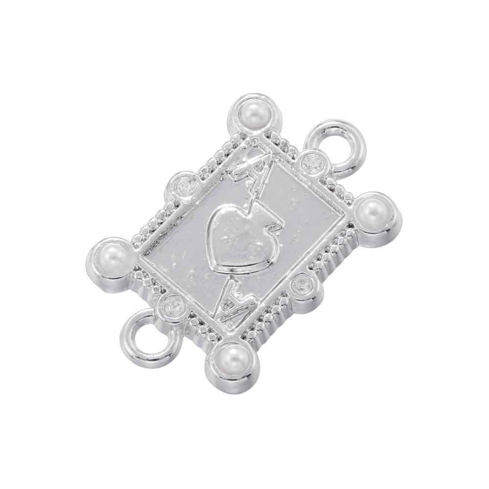 ZHUKOU For DIY Bracelet Necklace Brass Golden-plated Metal With CZ Zirconia Pendant Jewellery Handmade Accessories:VD1672-81