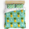 Summer Fruit Strawberry Leaf Repeat 3pcs Bedding Set For Bedroom Double Bed Home Textile Duvet Cover Quilt Cover Pillowcase