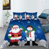 Christmas Home Bedding Set Santa Claus Pattern Bedding Set Bedding Set Quilt Cover Pillow Case Single/Double Bed 2/3 Bedroom Decoration