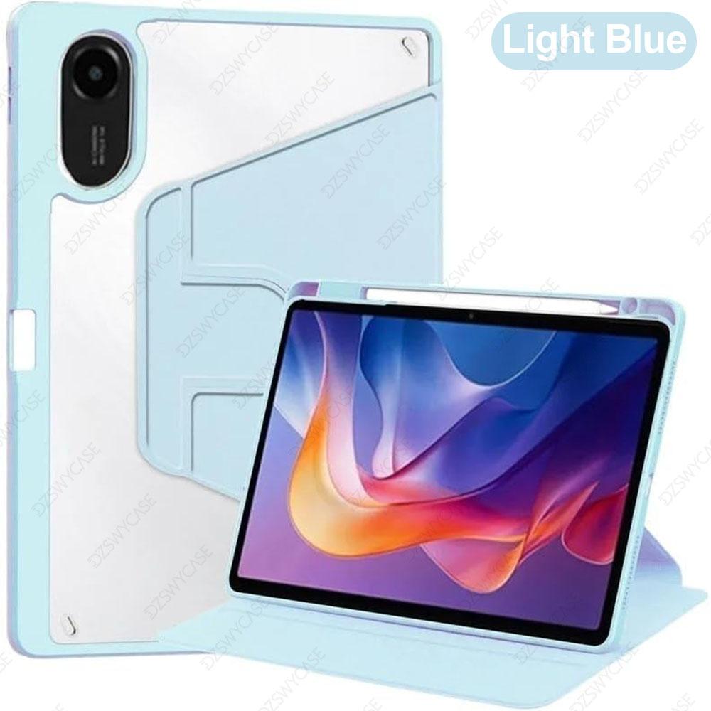 Вращающийся чехол для Redmi Pad 2 11 дюймов, Защитная обложка на 360°, Автоматический сон/пробуждение, с держателем для стилуса