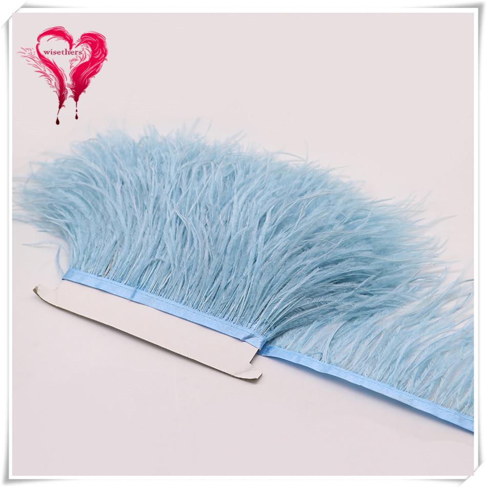 Ostrich Hair Cloth Edge Dress Dress Accessories Skirt Feather Trim With 10-15Cm Tassel
