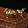 1 Pair Pure Copper X Zodiac Ox Small Ornaments Desktop Ornaments Twisted And Shy To Welcome The Ox Ornaments