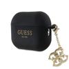 Guess Guap2Lecg4K Airpods Pro 2 (2022/2023) Cover Black/Black Liquid Silicone Glitter Triangle Charm