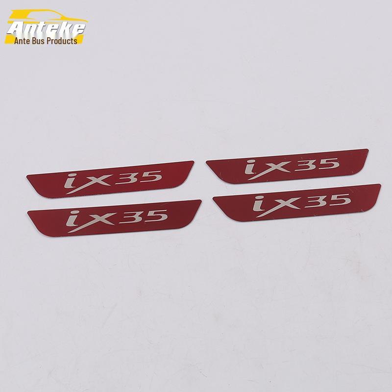 Fits 18 Models: IX35 Anti-Kick Pad Sequins, Stainless Steel Door Armrest Box Kick Plate, Decorative Sticker Accessories