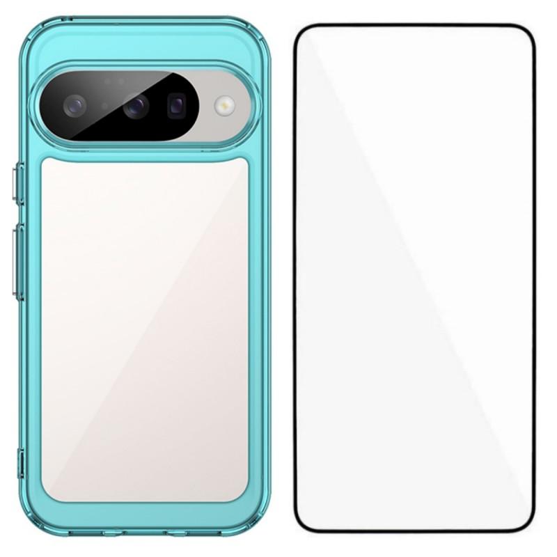 For Google Pixel 10 Phone Case WANLONFENG XC Series TPU Acrylic Cover with Tempered Glass (Big Lens Hole)