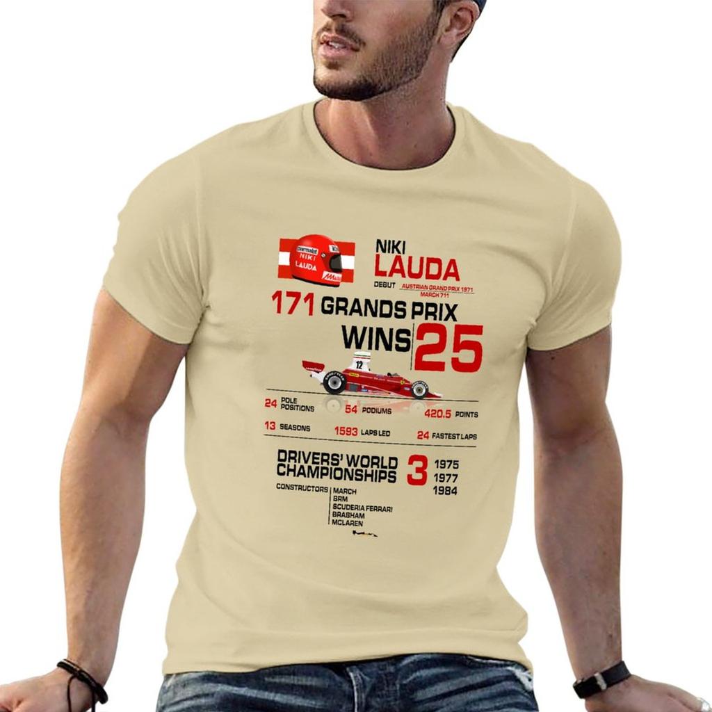 Мужские футболки Дизайн машины F1 С коротким рукавом Мужская одежда Футболка