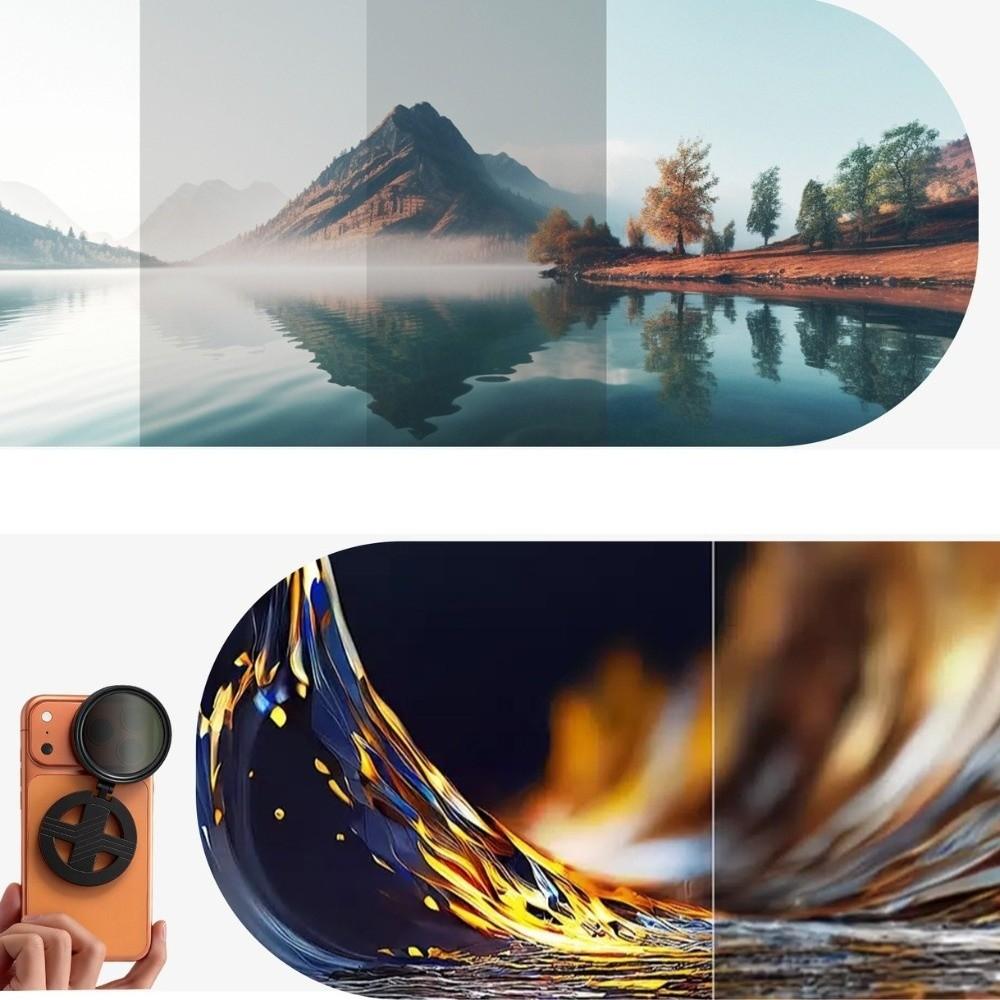 52mm 67mm Magnetic ND Filter Adjustable ND2-400 Phone ND Filter Kit Camera Lens Clip  For Vlog