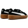 Puma Замшевые женские кроссовки на платформе Black Gum белые 363559-02
