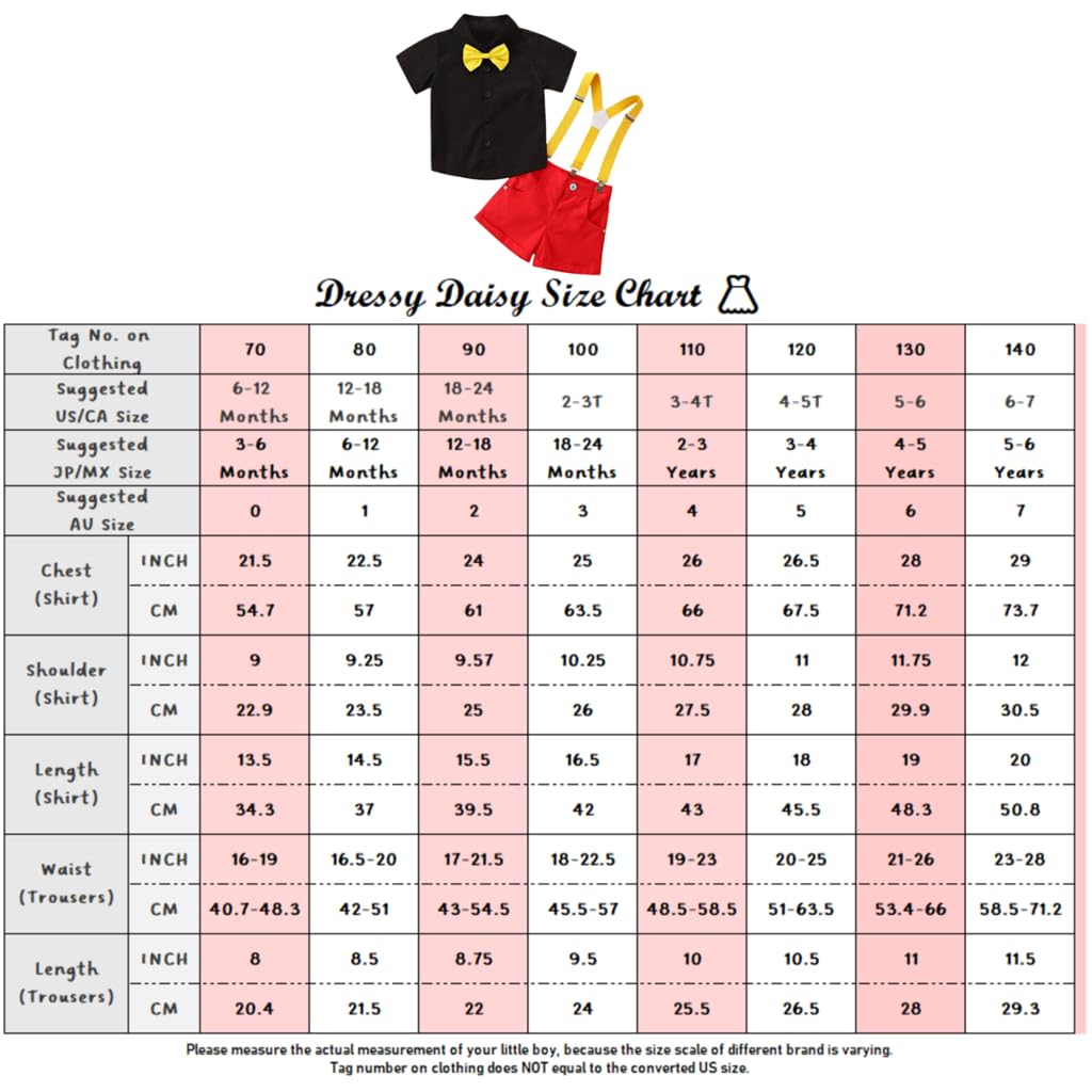 Dressy Daisy Mickey Mouse Baby Boy Halloween Costume with Suspenders, Short Sleeves, Gloves, and Headband, Sizes 6-12 Months