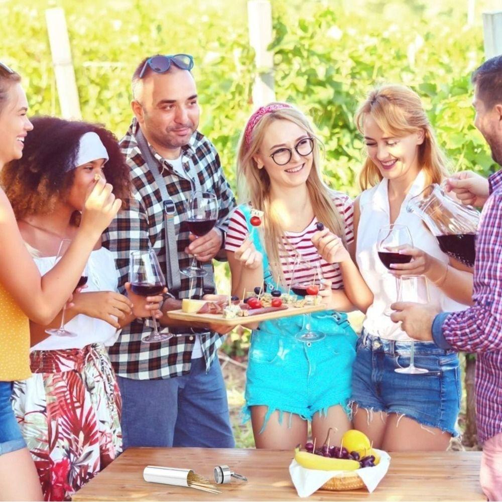 Aluminum Toothpick Holders Metal Tips Pill Containers Mini Pocket Containers  Home