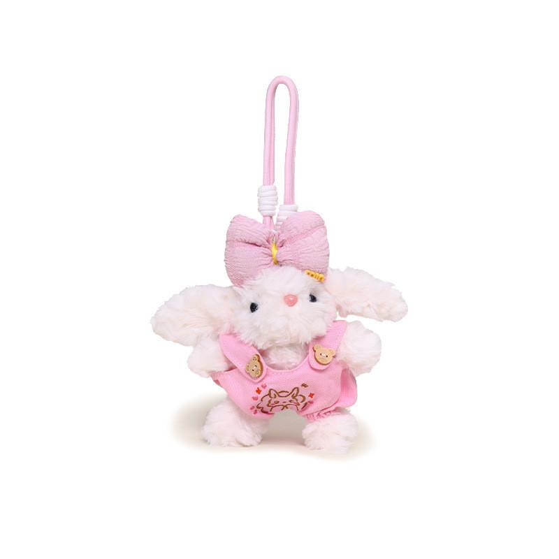 Lop Ear Rompers Cartoon Plush Keychain Healing Doll Bag Decoration Daily Use