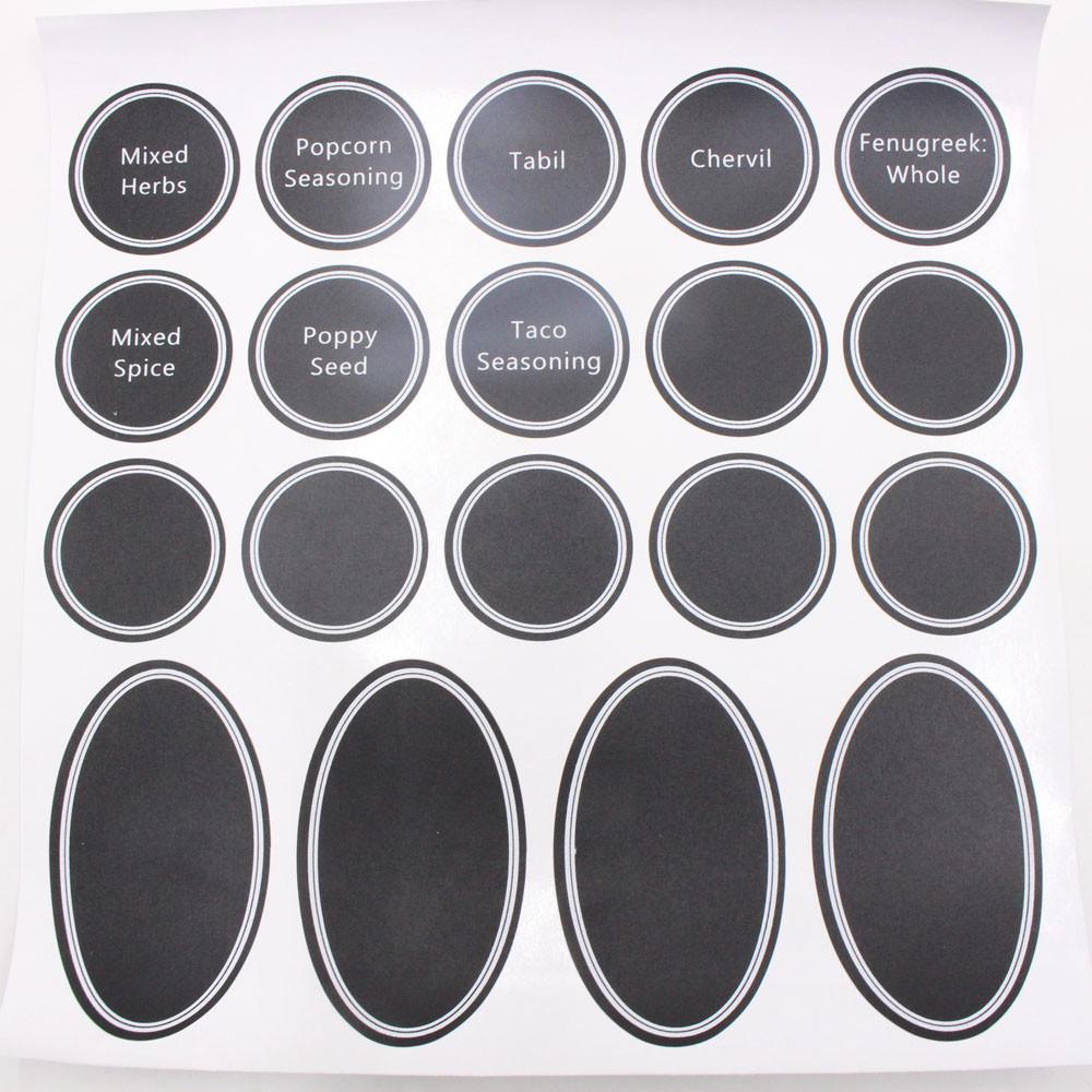 320+ Printed  Jar and Pantry Label Set Chalkboard Round Stickers  Labels