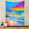"My God Turns Darkness Into Light" Patterned Tapestry Decorative Wall Hanging, Home Bedroom Living Room Decor